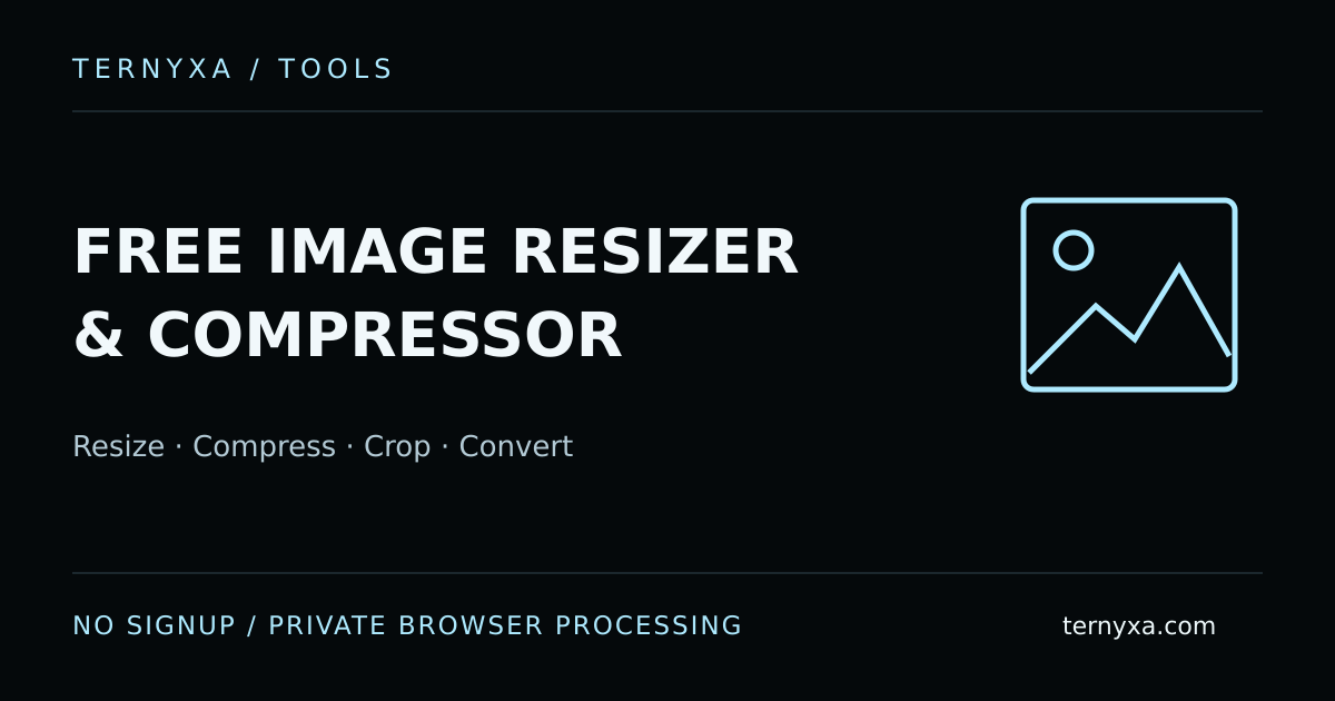 Ternyxa free Image Resizer and Compressor