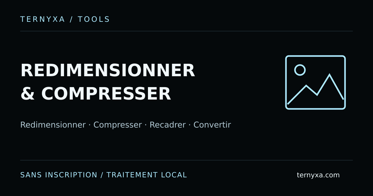 Redimensionneur et compresseur d’images gratuit Ternyxa